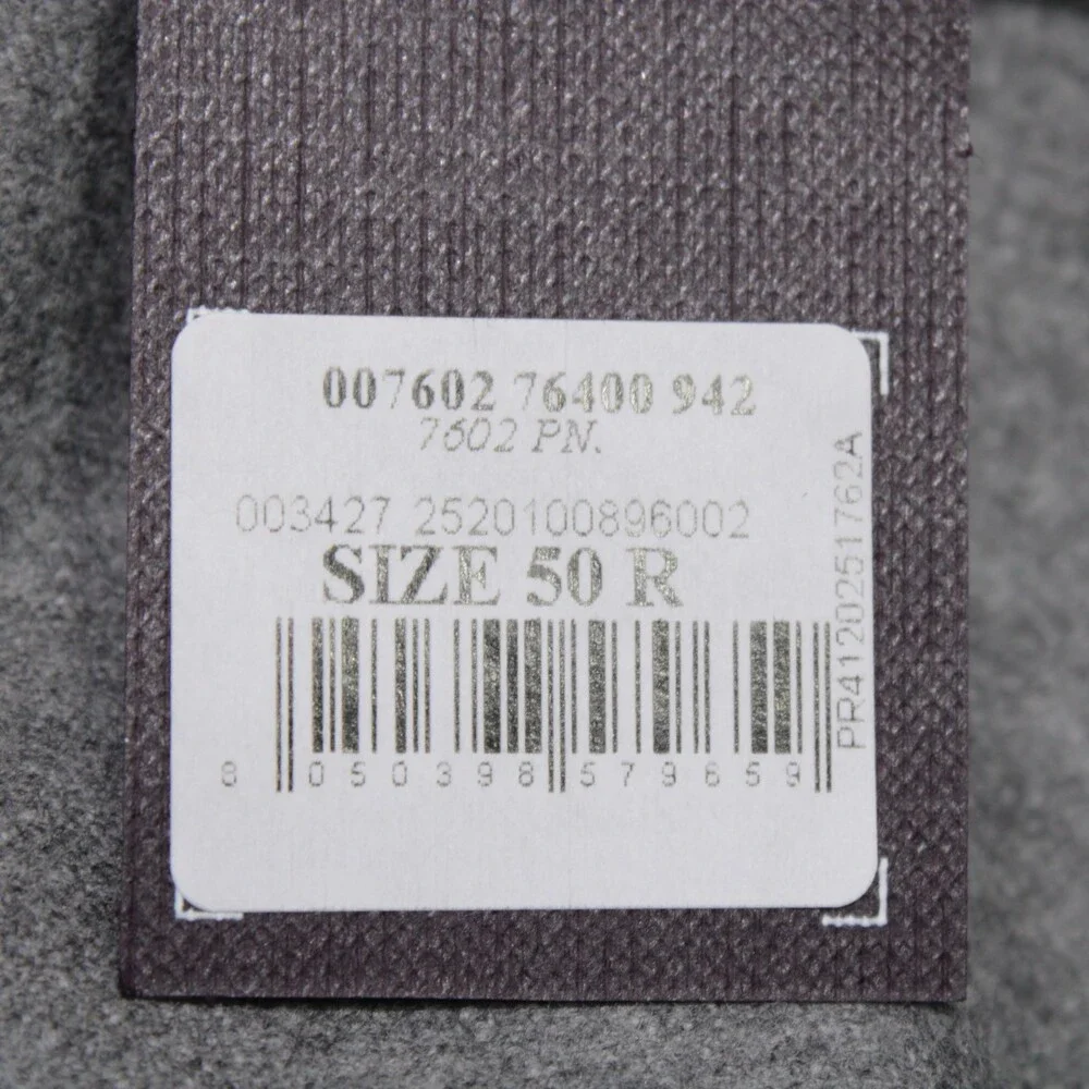 Isaia NWT Dress Pants Size 50 (US 34) Regular Fit in Gray Melange 100% Wool